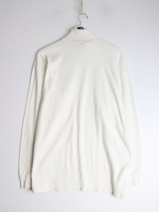 Collegiate T-Shirts & Tank Tops Vintage Wisconsin Badgers T Shirt Mens Large White Turtle Neck