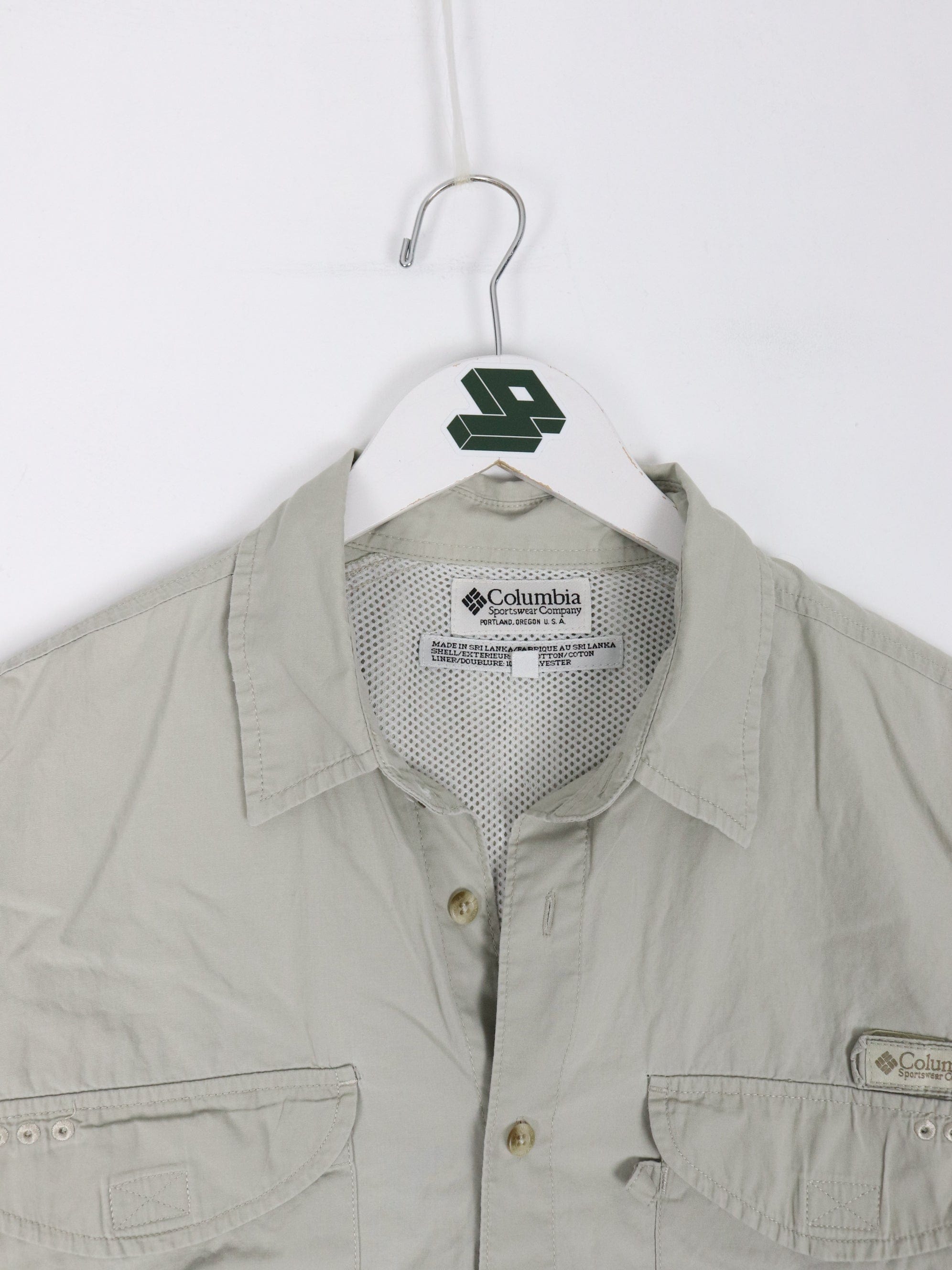 Vintage Columbia Shirt Fits Mens Large Brown Fishing PFG Outdoors Button Up
