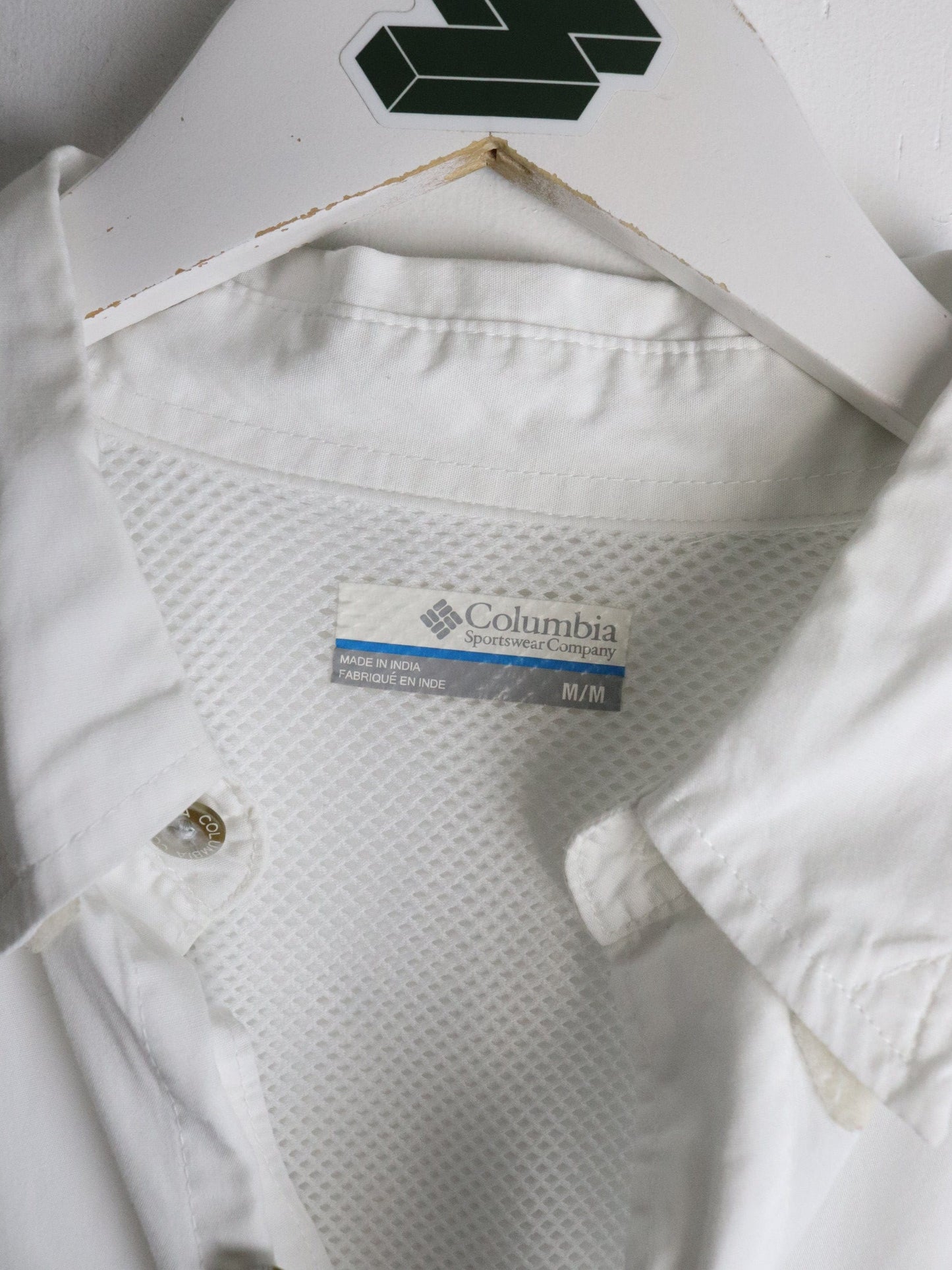 Columbia Shirt Mens Medium White PFG Fishing Button Up from propervintagecanada