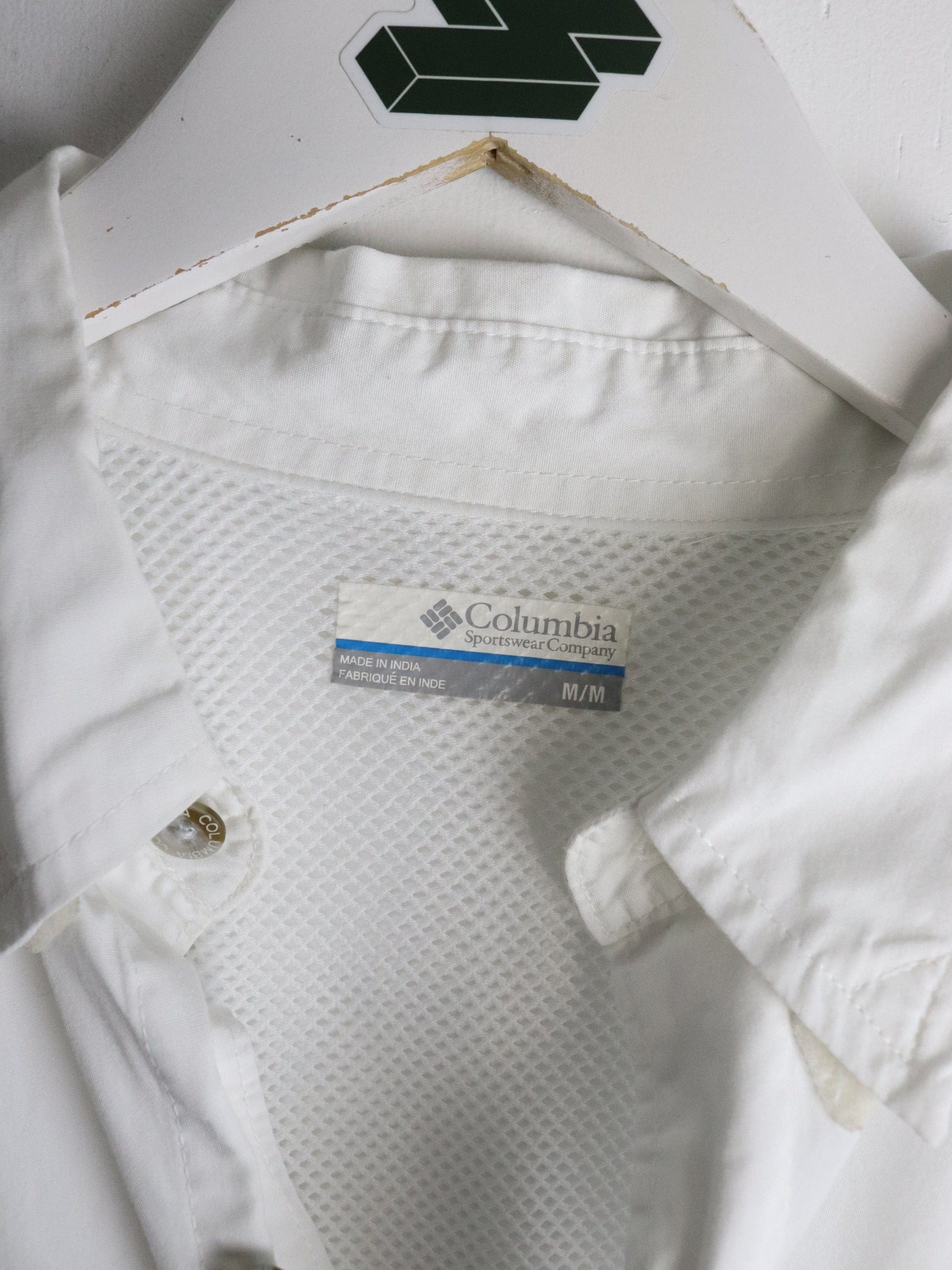 Columbia Shirt Mens Medium White PFG Fishing Button Up from propervintagecanada