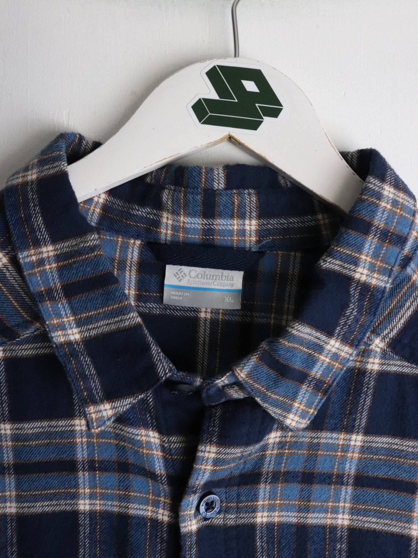 Columbia Shirt Mens XL Blue Button Up Flannel from propervintagecanada