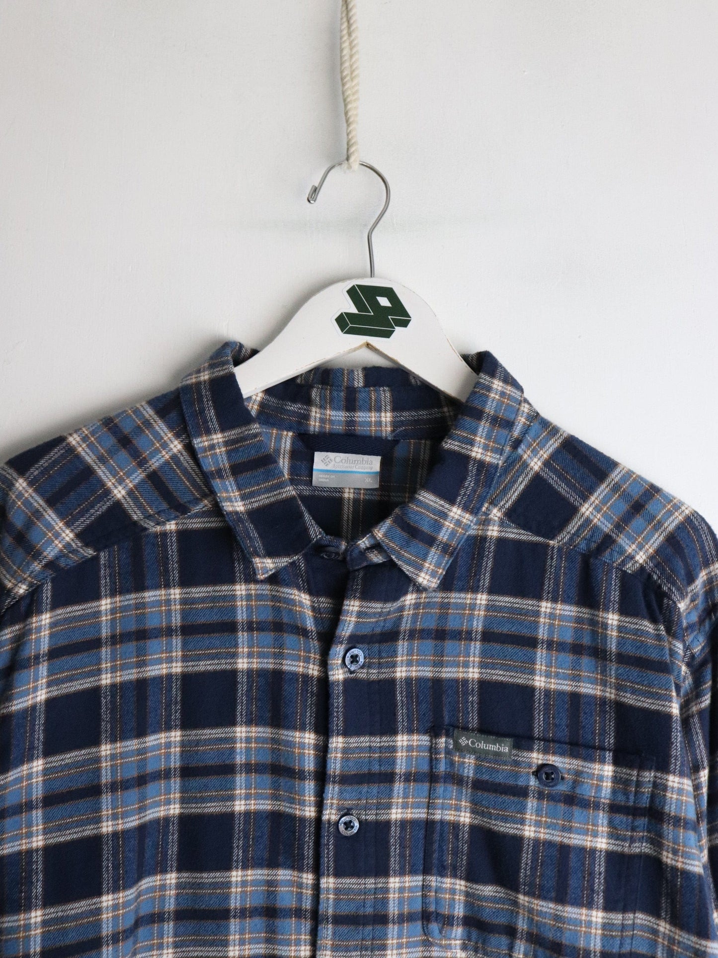 Columbia Shirt Mens XL Blue Button Up Flannel from propervintagecanada