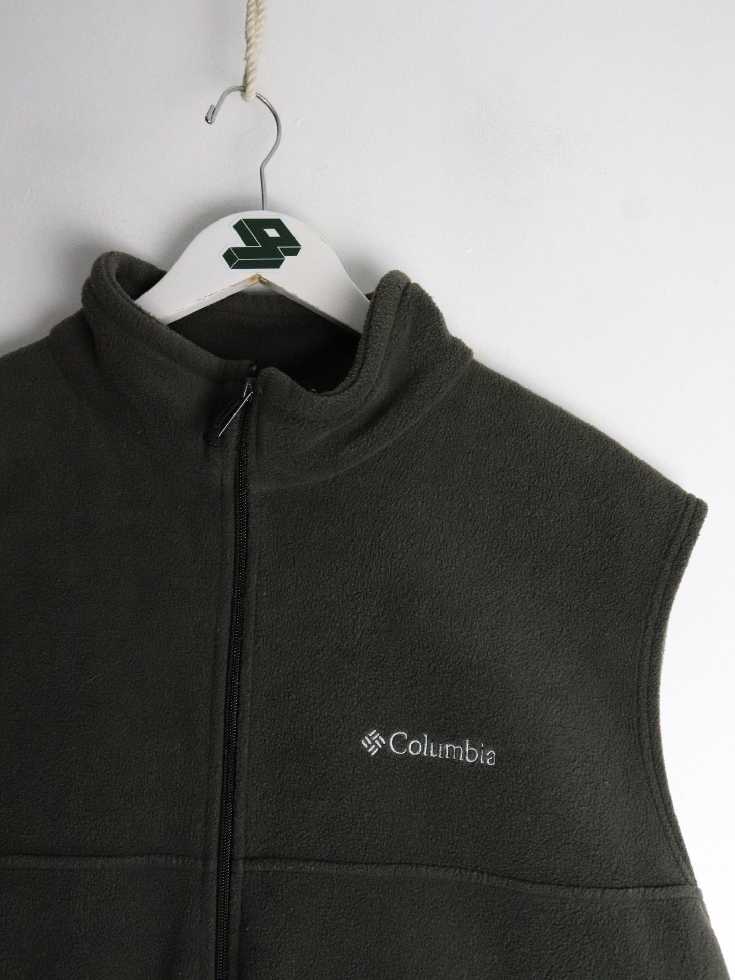 Columbia Sweater Mens XL Green Fleece Vest