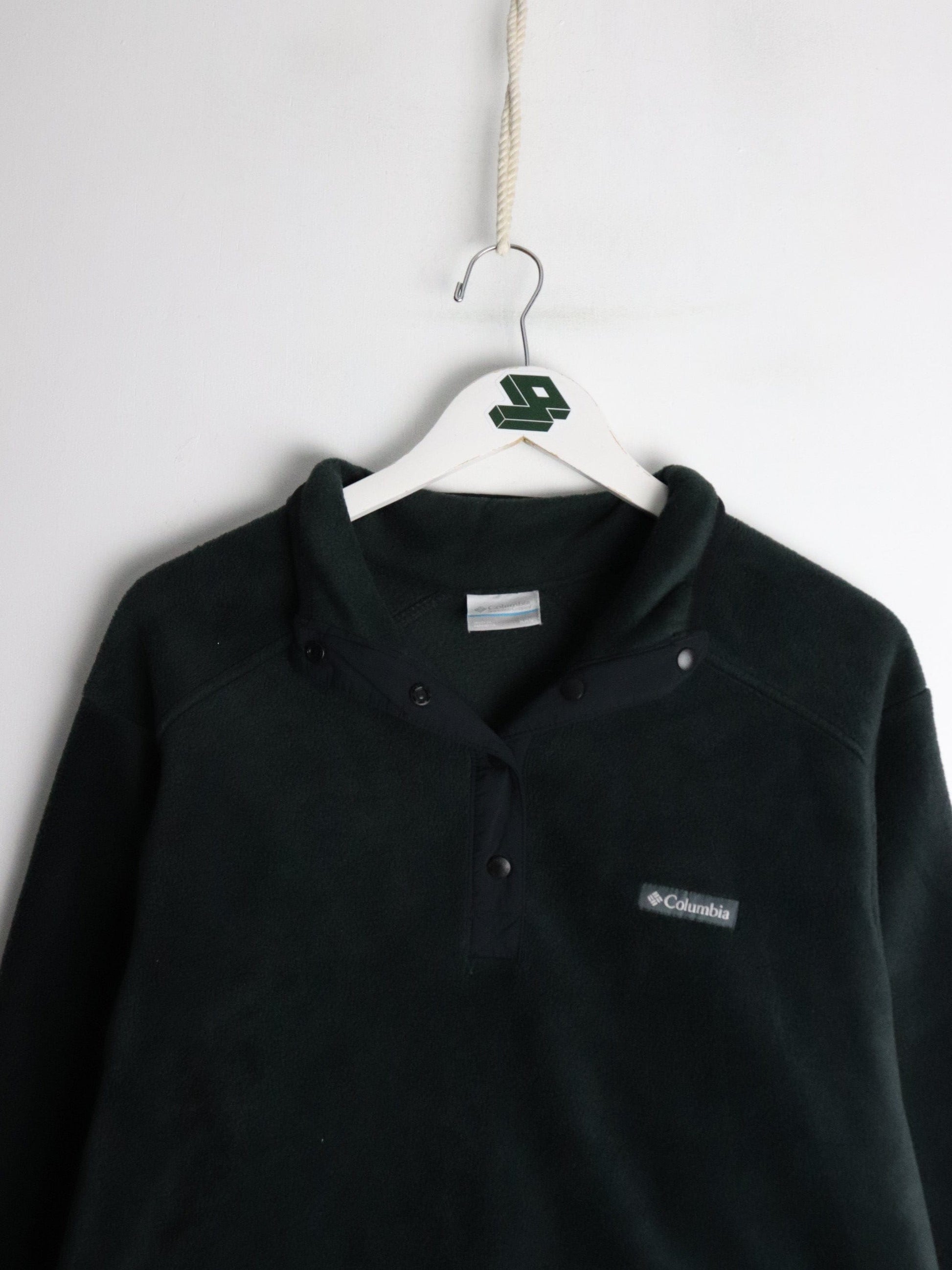 Columbia Sweater Womens 2XL Black Fleece Snap T from propervintagecanada
