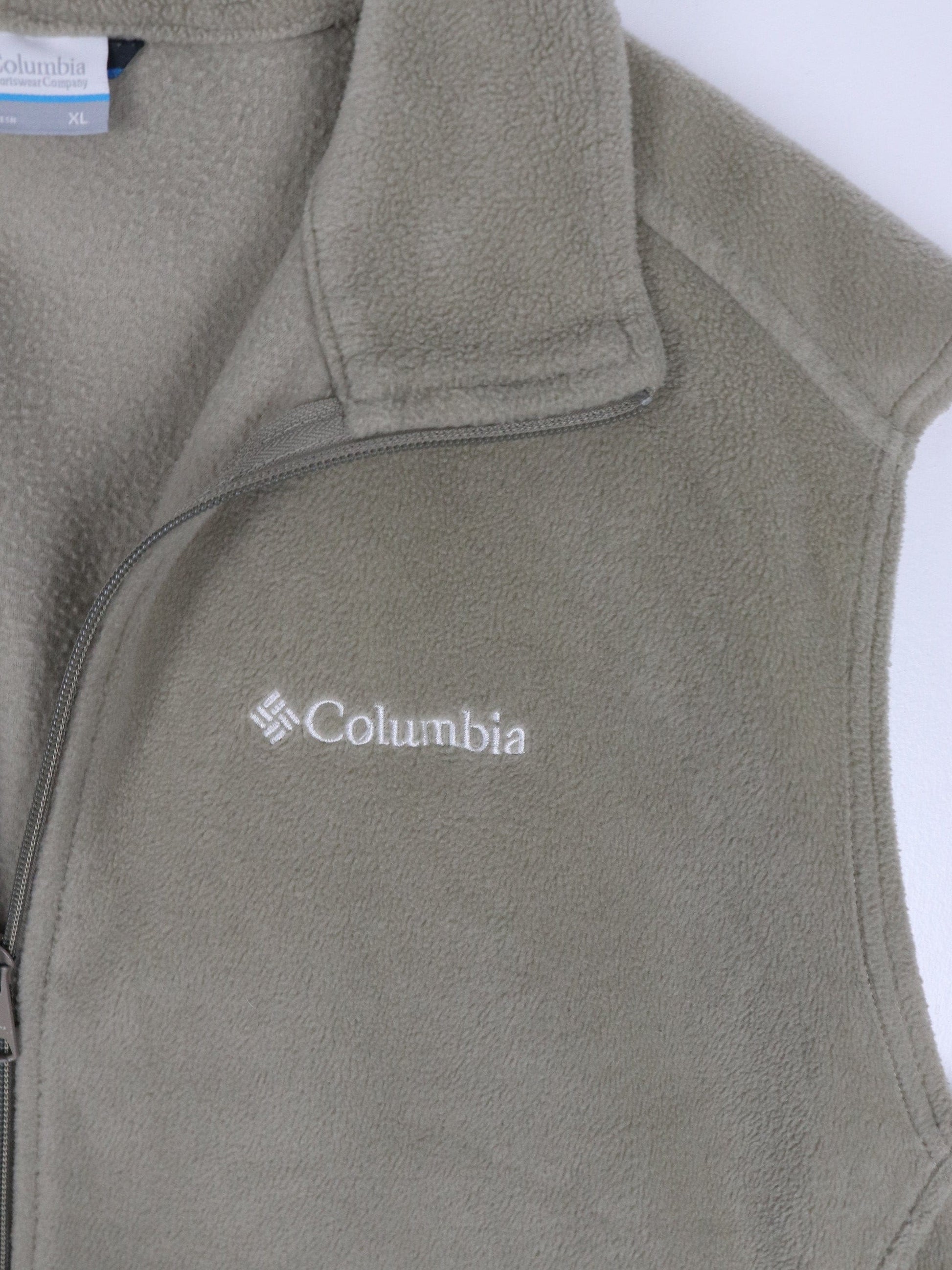 Columbia Sweatshirts & Hoodies Columbia Vest Mens XL Beige Fleece Full Zip