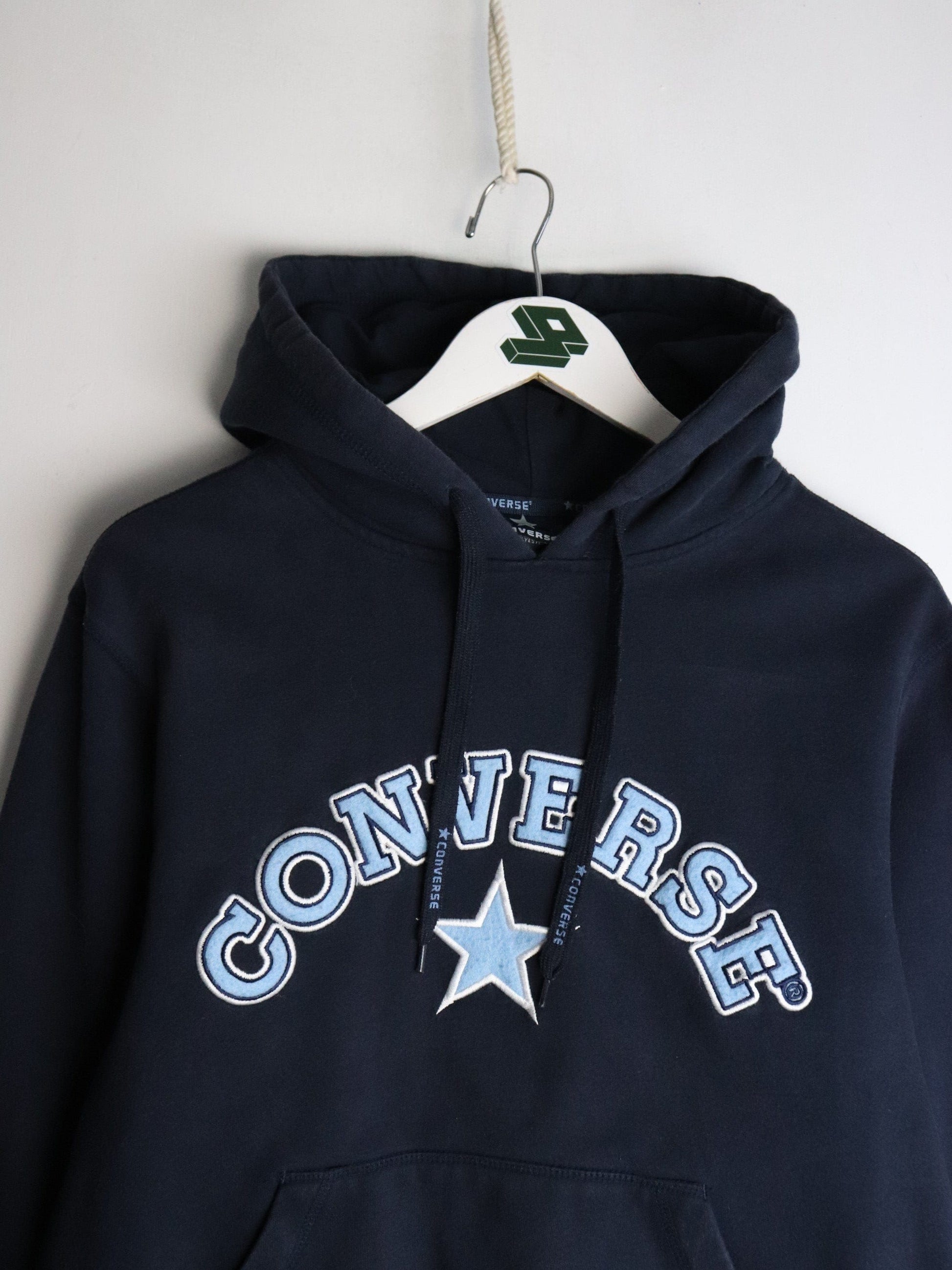 Converse Sweatshirt Mens Small Blue Hoodie from propervintagecanada