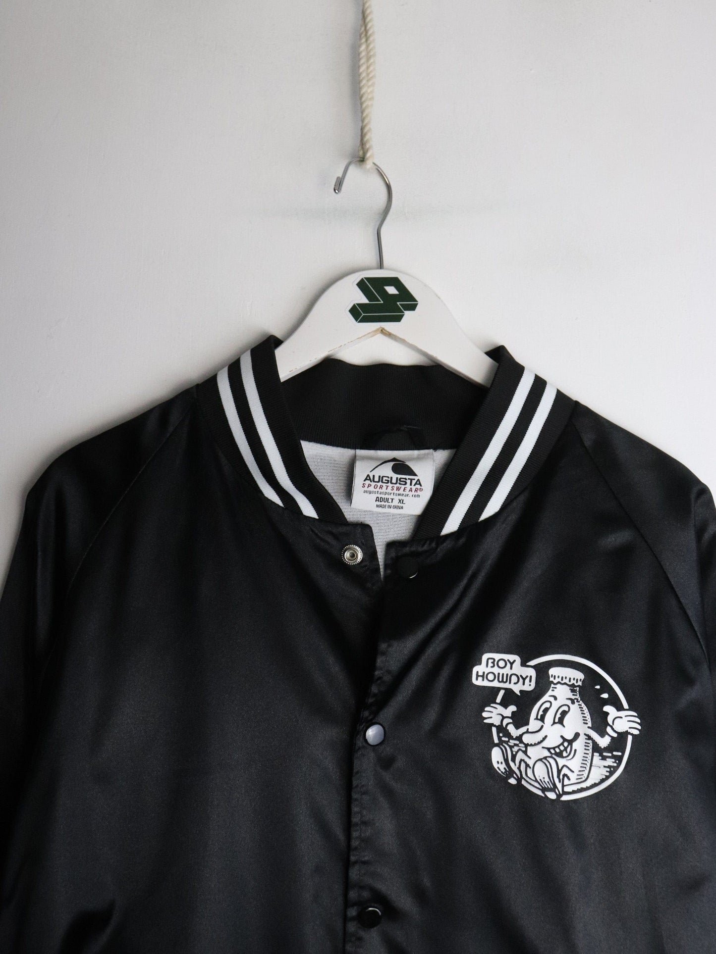 Creem Magazine Jacket Mens XL Black Satin from propervintagecanada