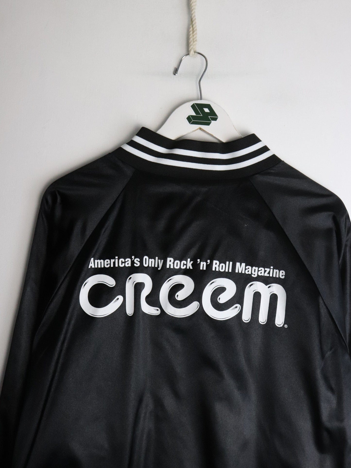 Creem Magazine Jacket Mens XL Black Satin from propervintagecanada