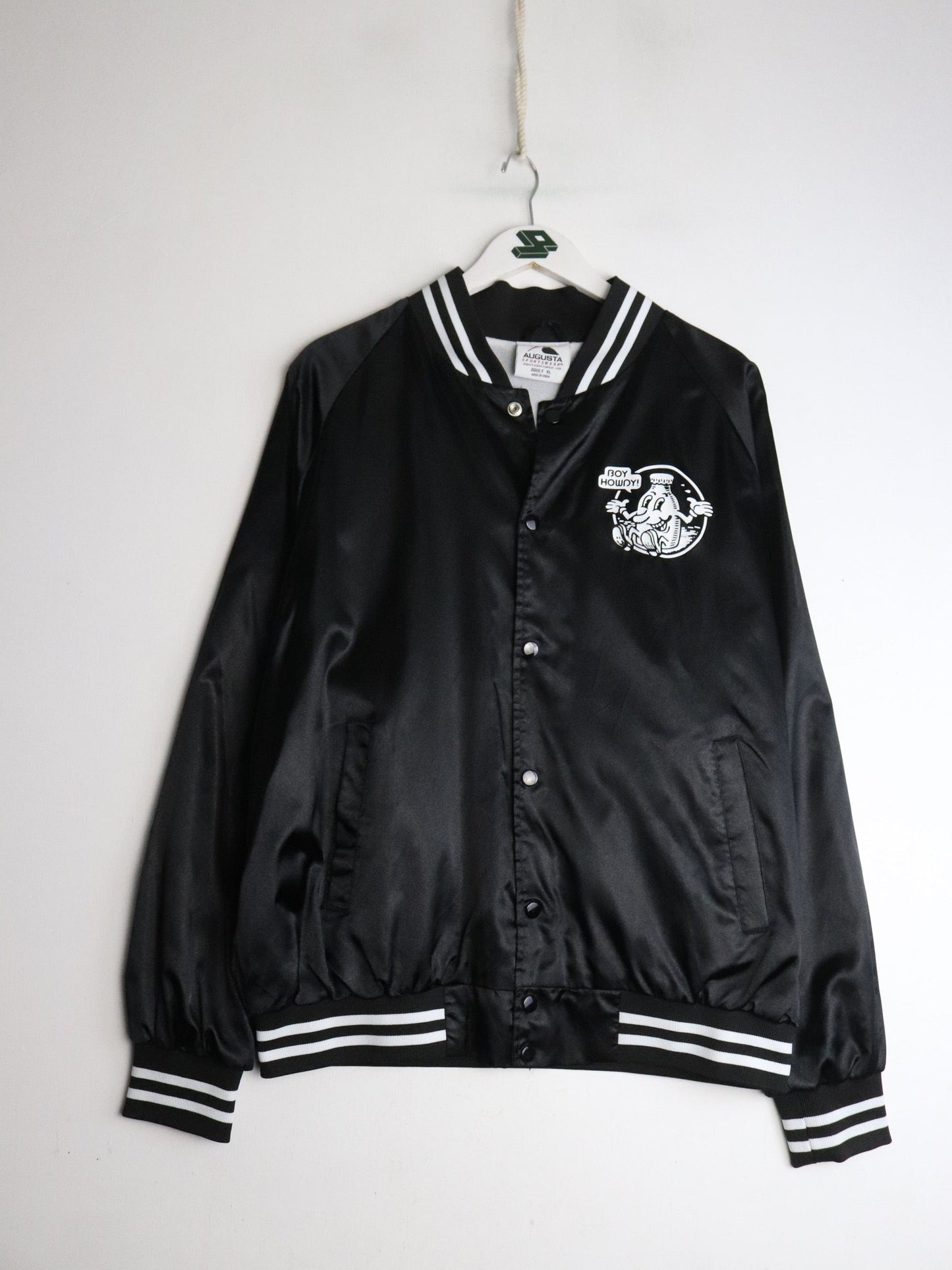 Creem Magazine Jacket Mens XL Black Satin from propervintagecanada