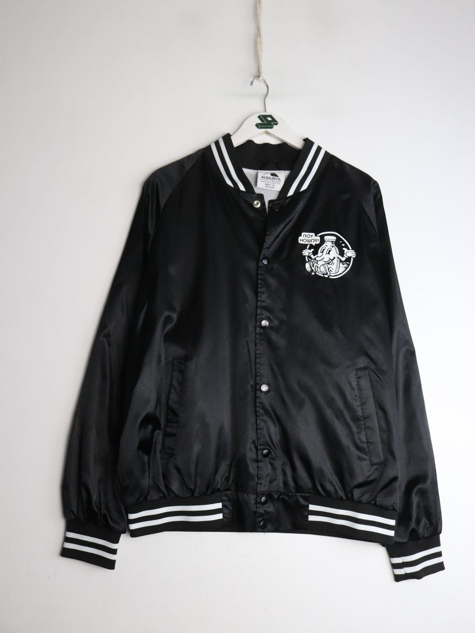 Creem Magazine Jacket Mens XL Black Satin from propervintagecanada