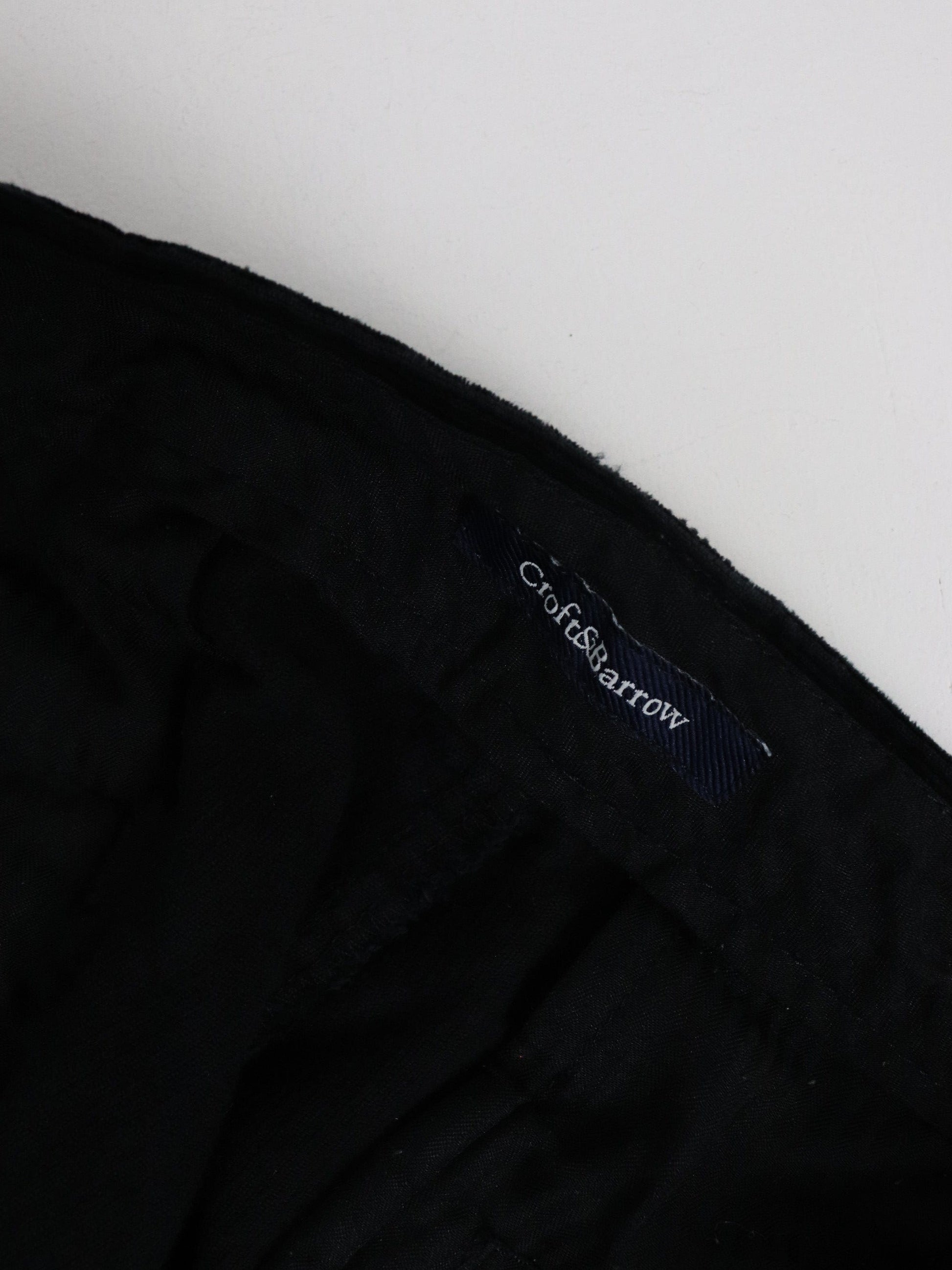 Croft & Barrow Pants Fits Mens 36 x 27 Black Corduroy Trousers