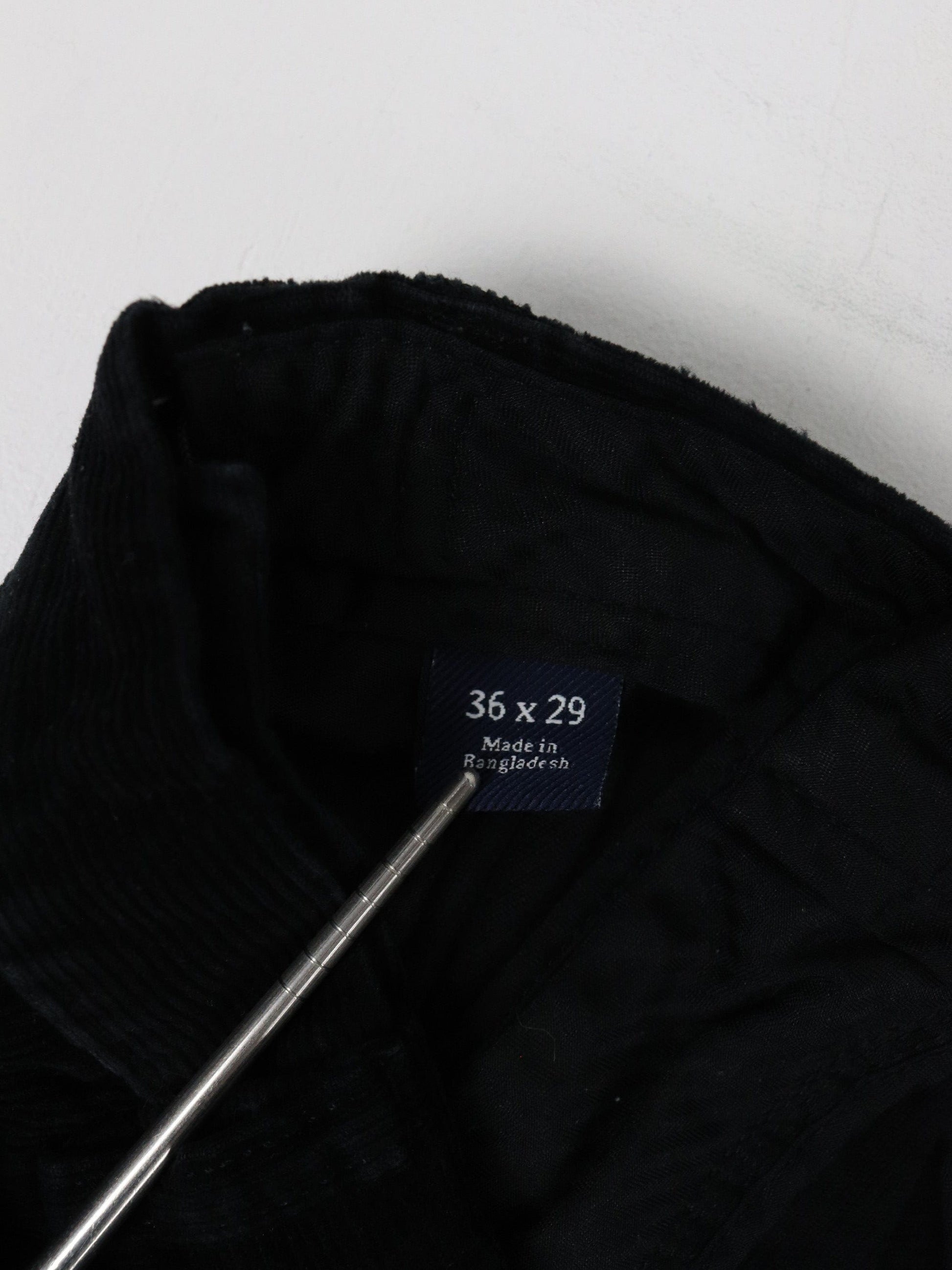 Croft & Barrow Pants Fits Mens 36 x 27 Black Corduroy Trousers