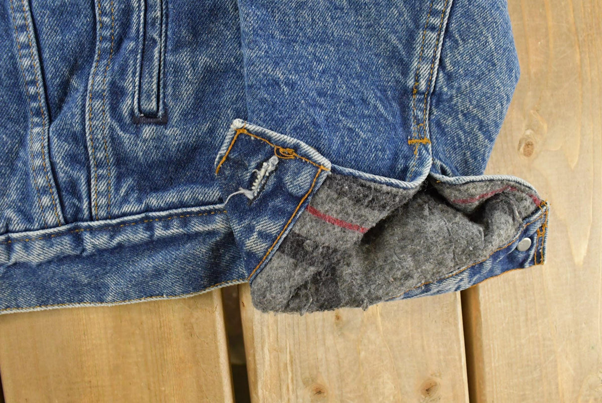 Vintage 1980s Levi's Blanket Lined Denim Jean Trucker Jacket Men's 36