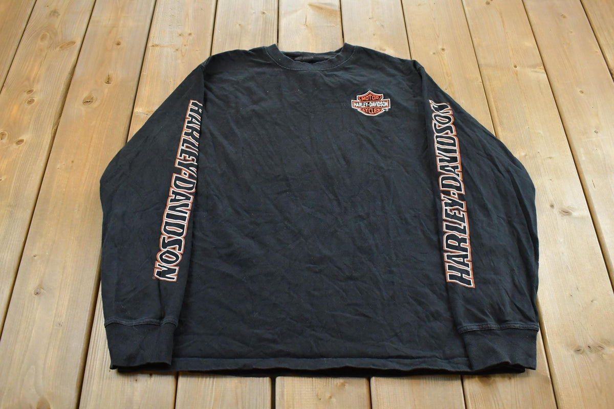 Vintage 2000s Harley Davidson Motorcycles Biker Long Sleeve T-Shirt Men's XL / Vintage Tee / Streetwear / Embroidered