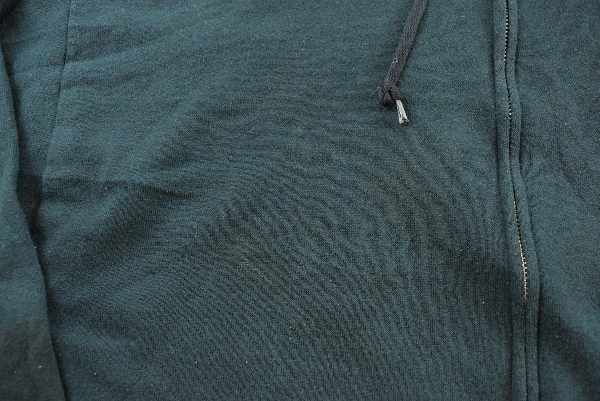 Vintage 2000s Black Blank Zip Up Hoodie Sweatshirt Men's L
