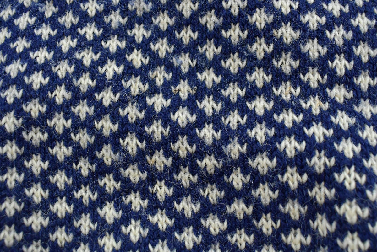 Vintage 1990s Norwool Wool Knit Abstract Pattern Sweater Men's L