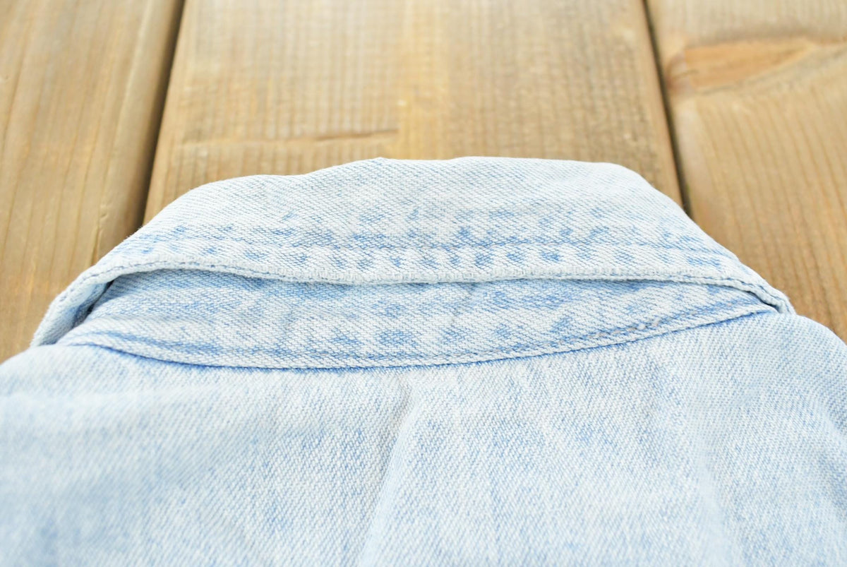 Vintage 1990s Faded Levis Red Tab Denim Button Up Shirt Men's L