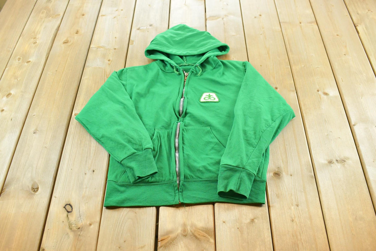 Vintage 1980s Pioneer Seeds Thermal Lined Hoodie Full Zip Sweatshirt Men's S / 80s Souvenir Promo / Streetwear