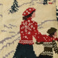 Vintage 1990s All Week Long Wool Mock Neck Winter Landscape Nordic Knit Sweater Men's M