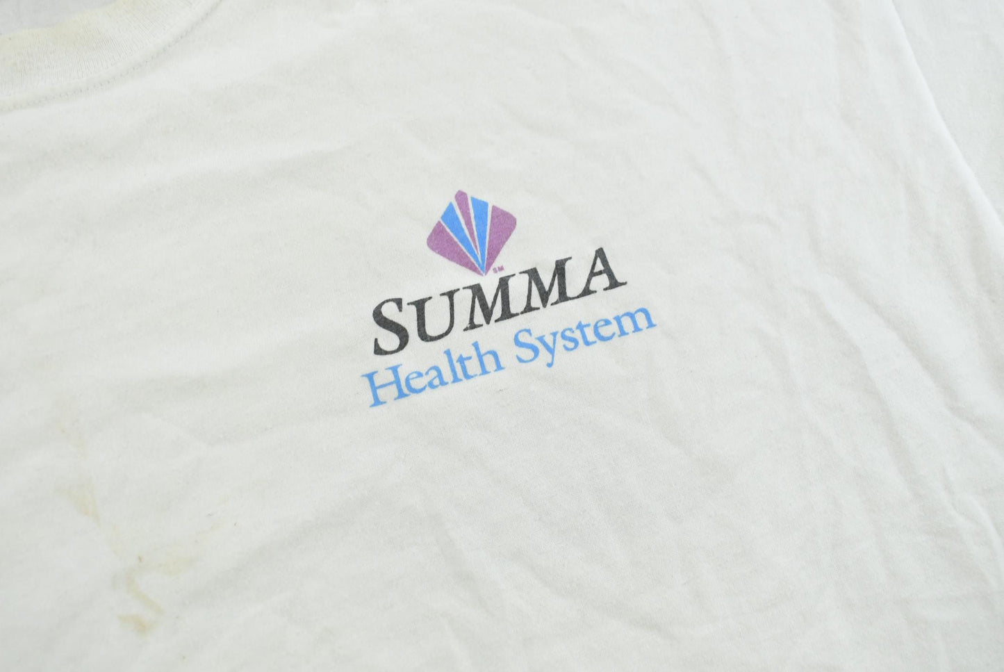 Vintage 1990s Summa Health Systems Akron Ohio Souvenir Promotional Medical T-Shirt Men's XL