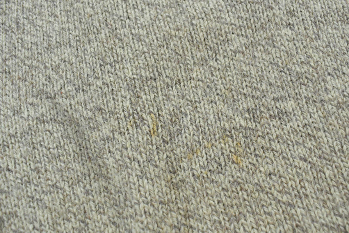 Vintage 1980s Campus Wool Knit Henley Collar Sweater Men's M