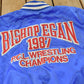 Vintage 1980s Birdie Wrestling Champions Satin Bomber Jacket Men's L