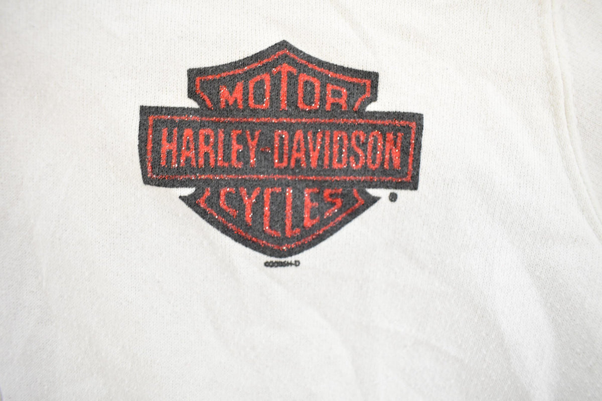 Vintage 2000s Harley Davidson Miami Florida Motorcycle Graphic Zip Up Hoodie Women's S