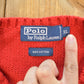 Vintage 1990s Polo By Ralph Lauren Blank Red Knit V Neck Sweater Vest Men's L