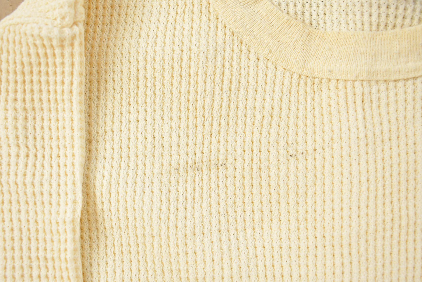 Vintage 1970s Thermal Waffle Knit Long Sleeve Shirt Men's M-L