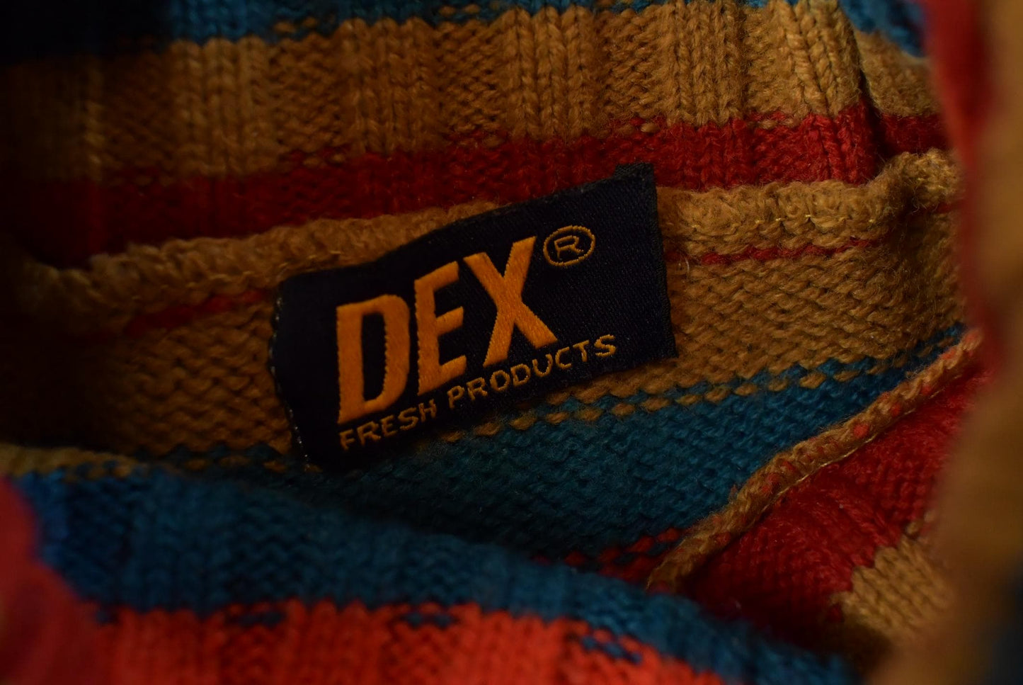Vintage 1990s Dex Striped Knitted Turtleneck Sweater Women's XS