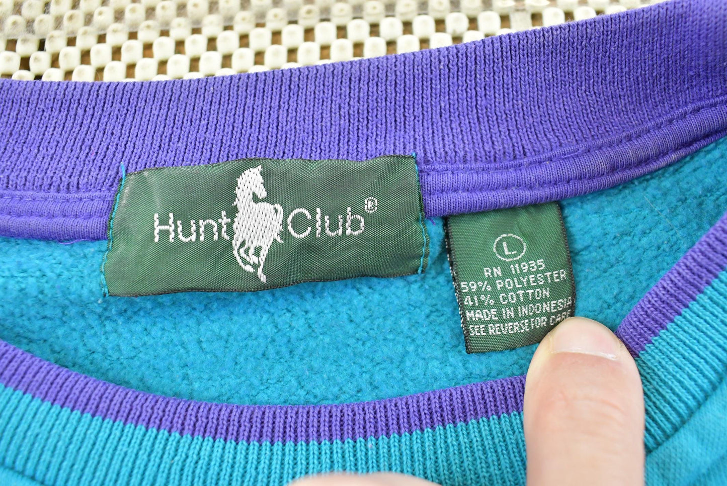 Vintage 1990s Hunt Club Striped Crewneck Sweatshirt Men's L