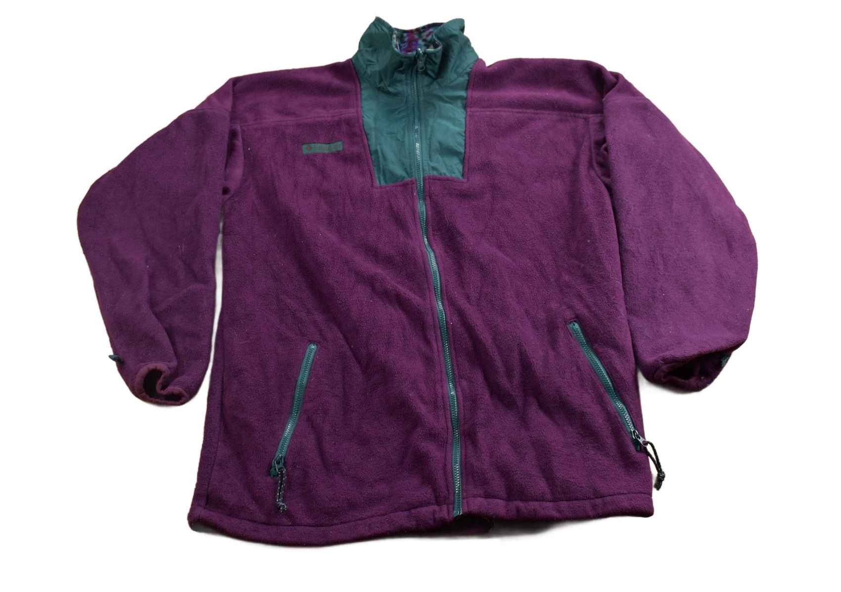 Vintage 1980s Columbia Fleece Zip Up Sweater Women's XL