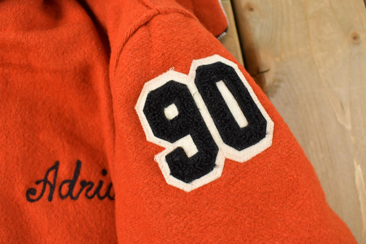 Vintage 1980s Rockville Poms Wool Letterman Varsity Jacket Men's S