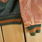Vintage 1990s Eagle Sportswear Embroidered Wool Leather Varsity Jacket Men's L