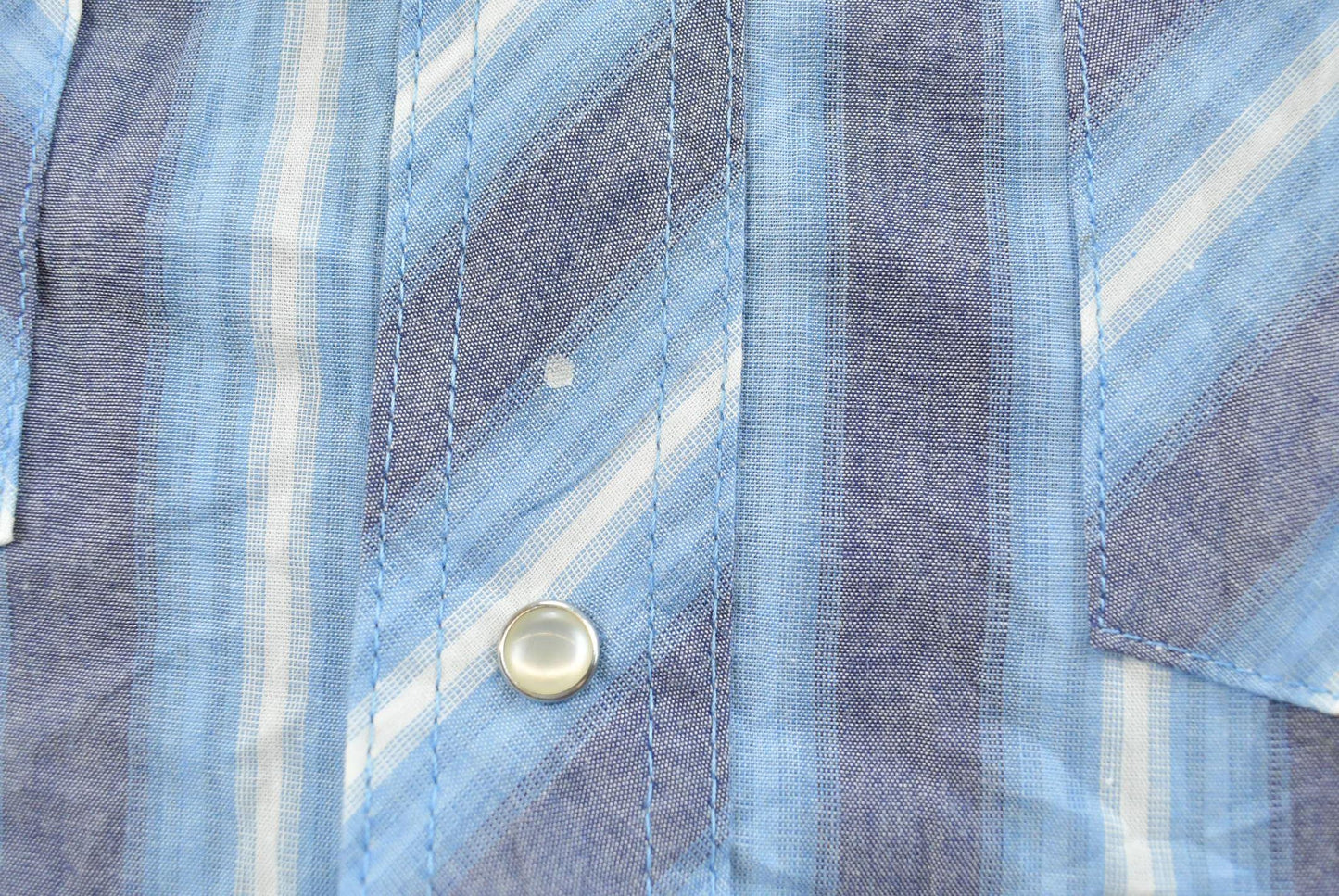 Vintage 1990s Wrangler Western Shirts Striped Pearl Snap Short Sleeve Button Up Shirt Mens 4XL