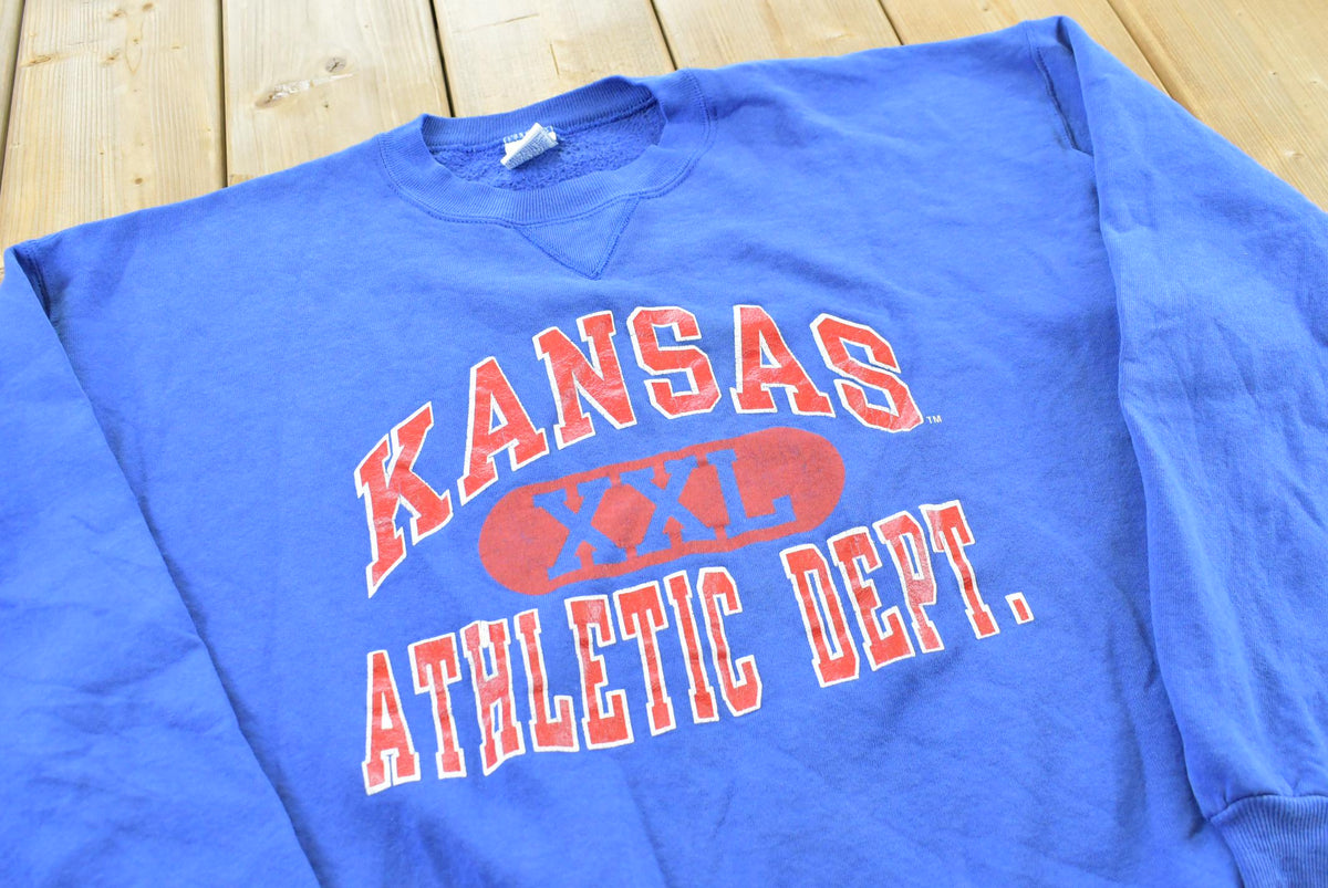 Vintage 1990s Russell Athletic The University Of Kansas Jayhawks Collegiate Crewneck Sweatshirt Men's L