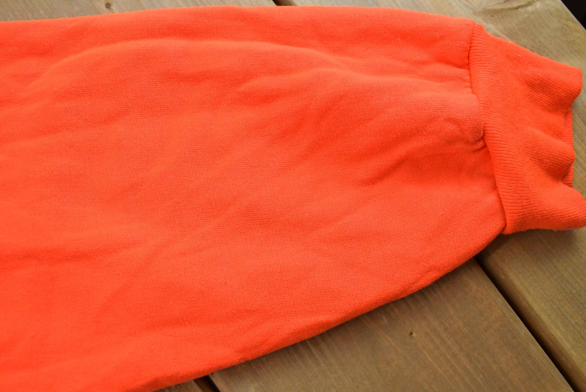 Vintage 1990s Chill Buster Camber II High Visibility Orange Thermal Lined Zip Up Hoodie Sweatshirt Men's L