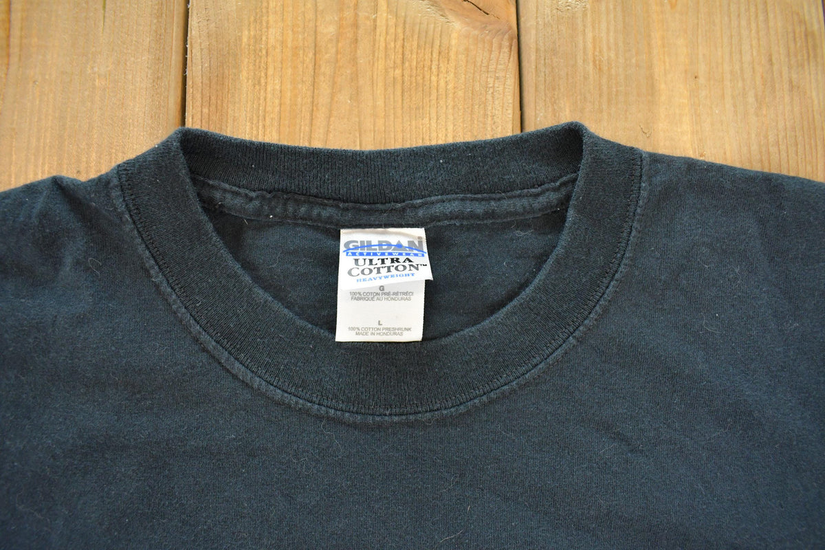Vintage 2000s Cute Cowboy Cats Double Sided Graphic T-Shirt Men's L