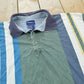 Vintage 1990s Catalina Striped Long Sleeve Polo Shirt Men's 2XL