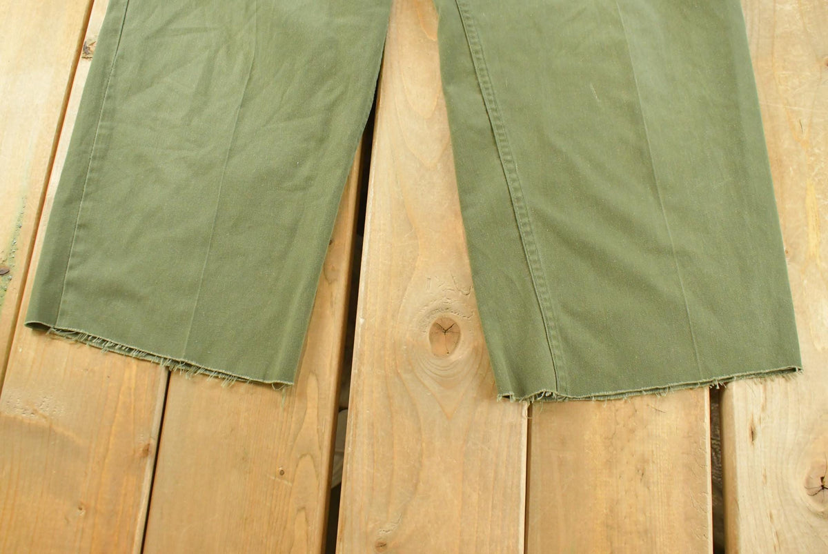 Vintage 1970s Military OG 507 Army Fatigue Pants Men's 33 x 25