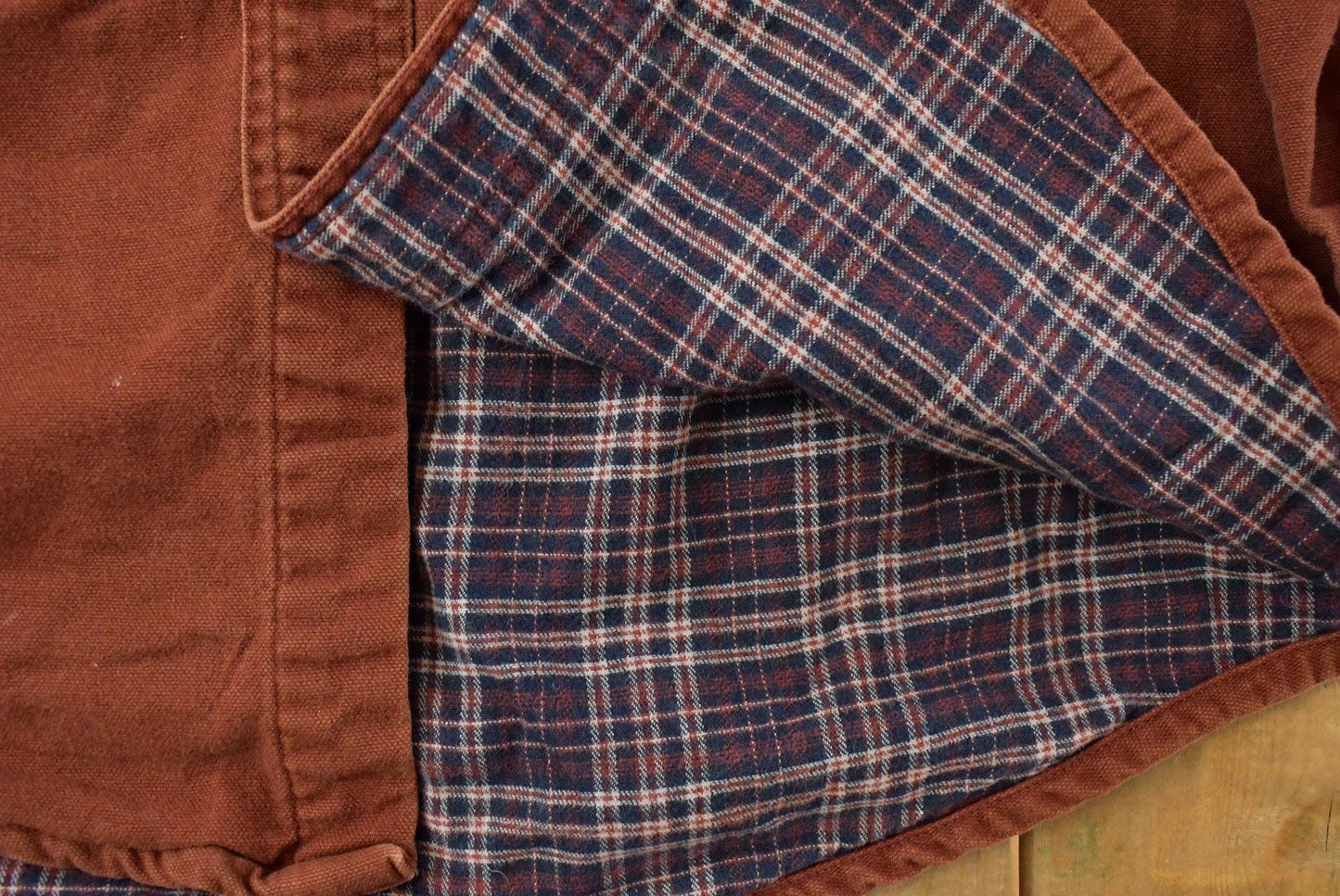 Vintage 1990s Carhartt Heavyweight Lined Workwear Button Up Shirt Men's L Tall