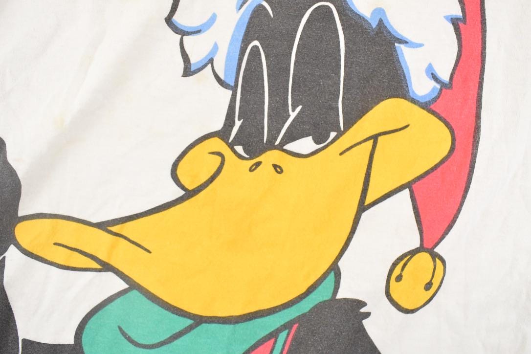 Vintage 1994 Looney Tunes Daffy Duck Christmas Shirt Womens L