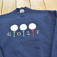 Vintage 1990s Tultex Navy Blue Embroidered Golf Crewneck Sweatshirt Men's L