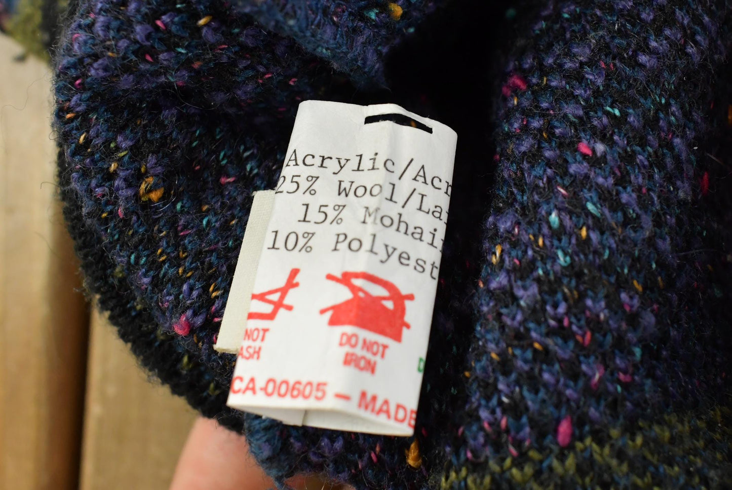 Vintage 1980s Akira Abstract Knit Cardigan Sweater Men's L