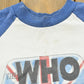 Vintage 1982 The Who The Clash Santana JFK Stadium Concert Band Raglan T-Shirt Men's M