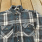 Vintage 1990s Frostproof Blue Plaid Flannel Button Up Shirt Men's L