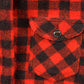 Vintage 1970s Johnson Quarter Zip Buffalo Plaid Wool Hunting Shacket Mens M