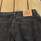 Vintage 1990s Levi's 550 Relaxed Tapered Black Denim Jeans Women's 31 x 27