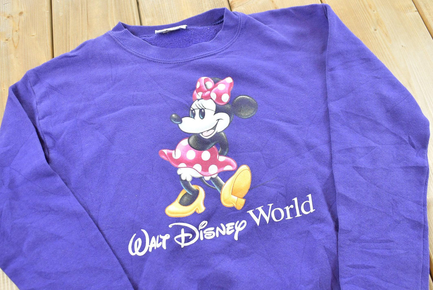 Vintage 1990s Walt Disney World Minnie Mouse Crewneck Sweatshirt Youth M