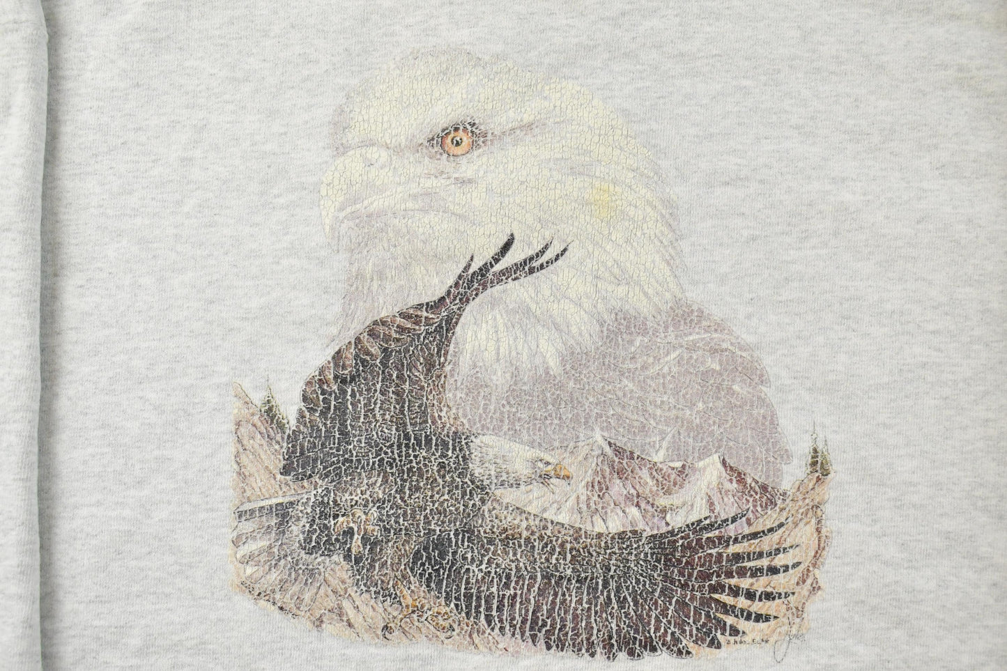 Vintage 1990s Bald Eagle Crewneck Sweatshirt Men's XL